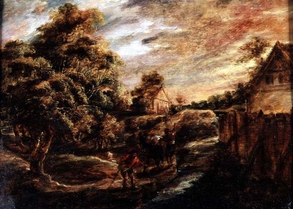 Erdős táj naplementekor alkotó: Peter Paul Rubens