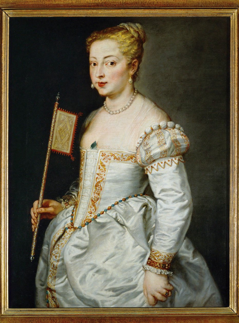 Fiatal nő legyezővel, 1612-14 körül (festmény, vászon) alkotó: Peter Paul Rubens