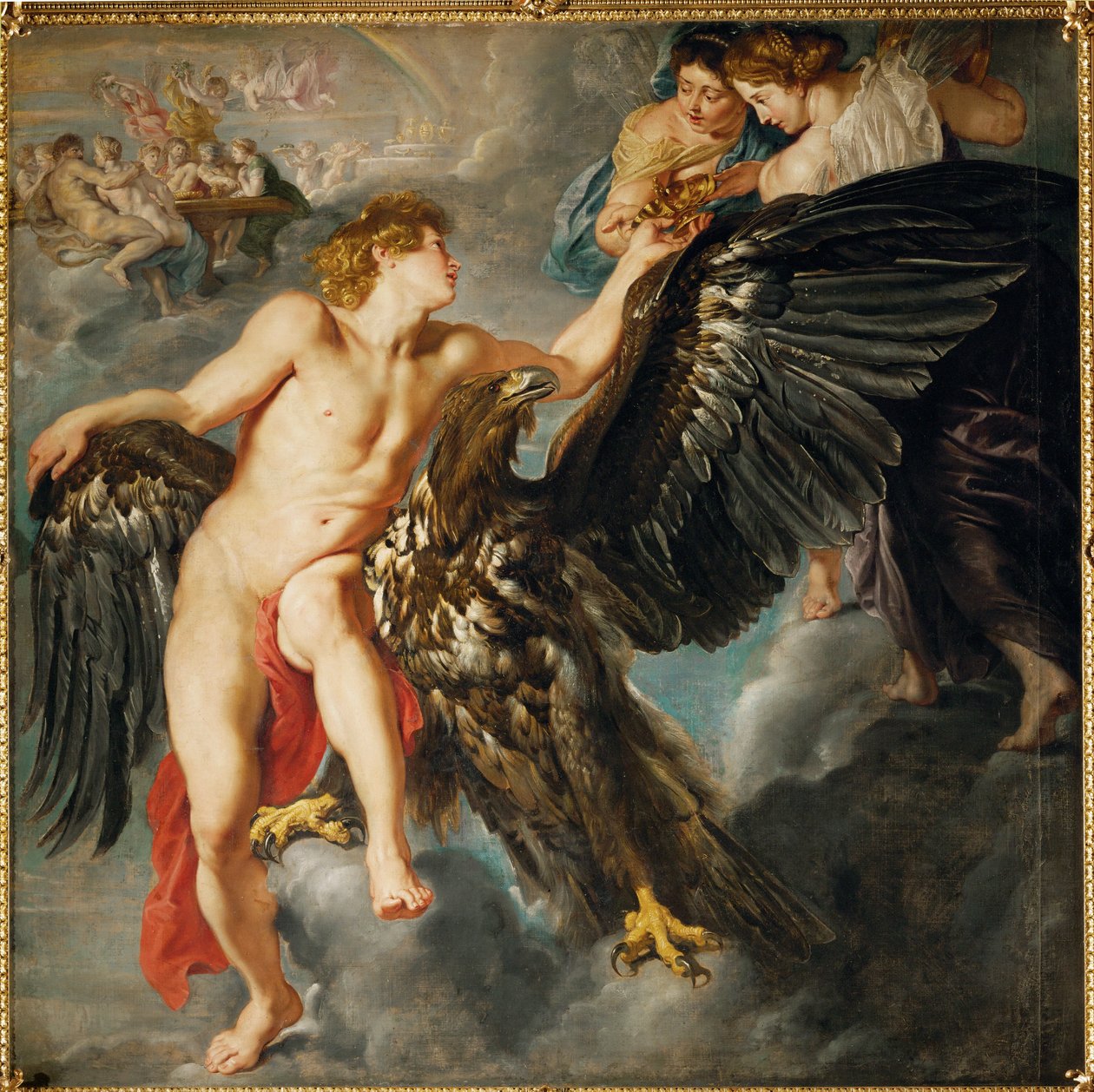 Zeusz és Ganümédész (olaj, vászon) alkotó: Peter Paul Rubens