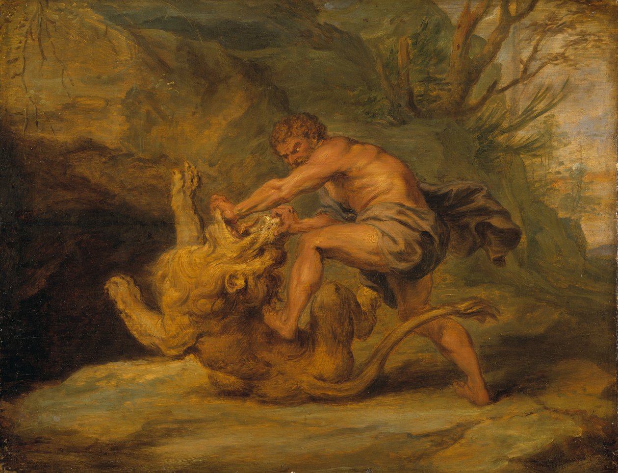 Sámson és az oroszlán, 1640 körül alkotó: Peter Paul studio of Rubens