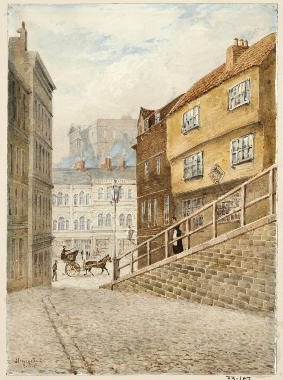 Akenside Hill (ceruza és akvarell papíron a táblán) alkotó: Peter Petersen Toft