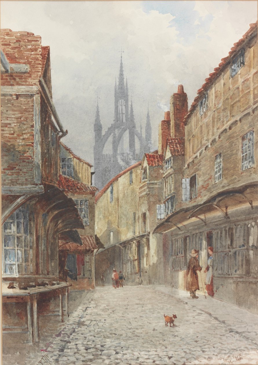 Castle Garth, Newcastle (akvarell papíron) alkotó: Peter Petersen Toft