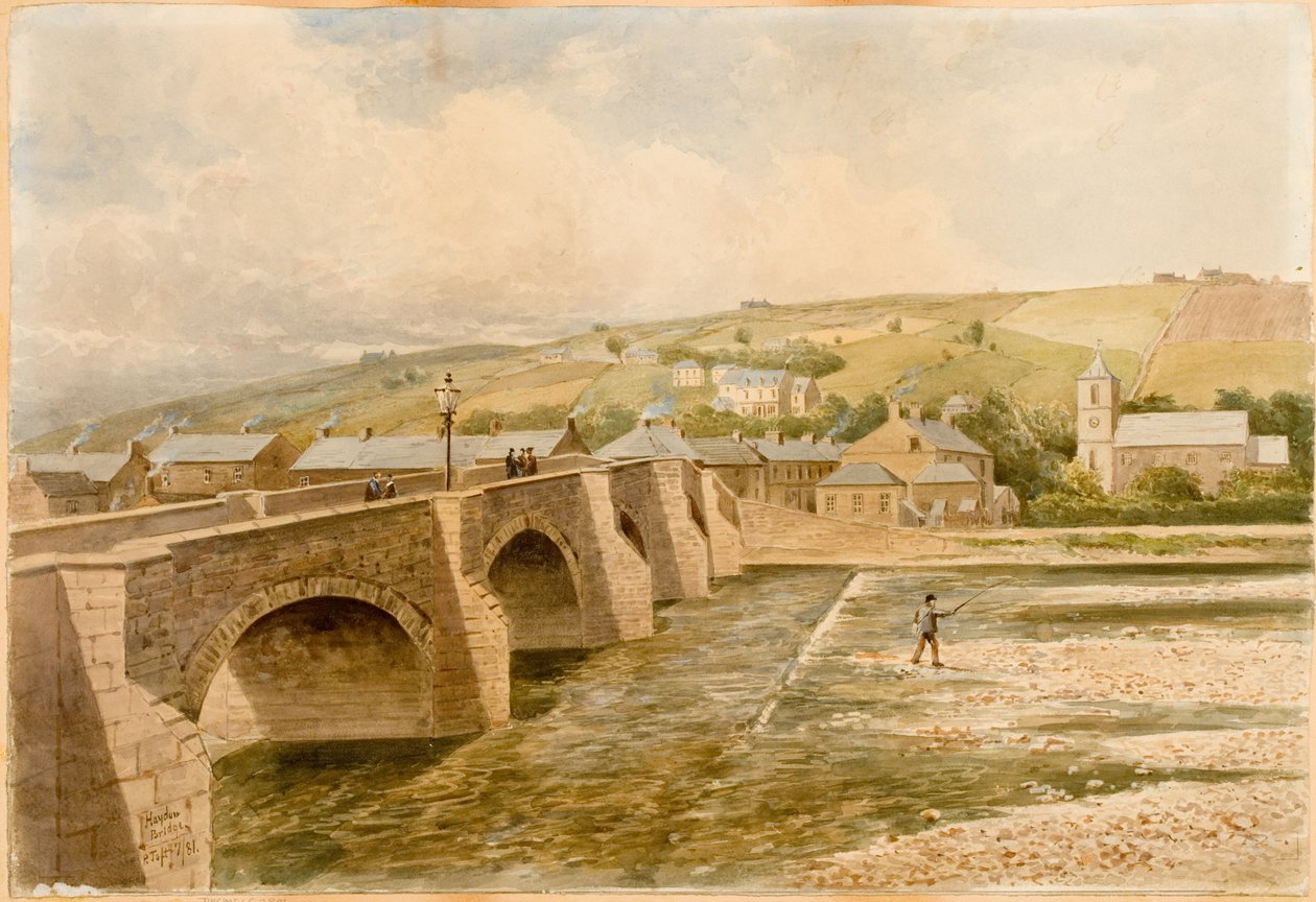 Haydon Bridge (testszín, ceruza és akvarell papíron) alkotó: Peter Petersen Toft