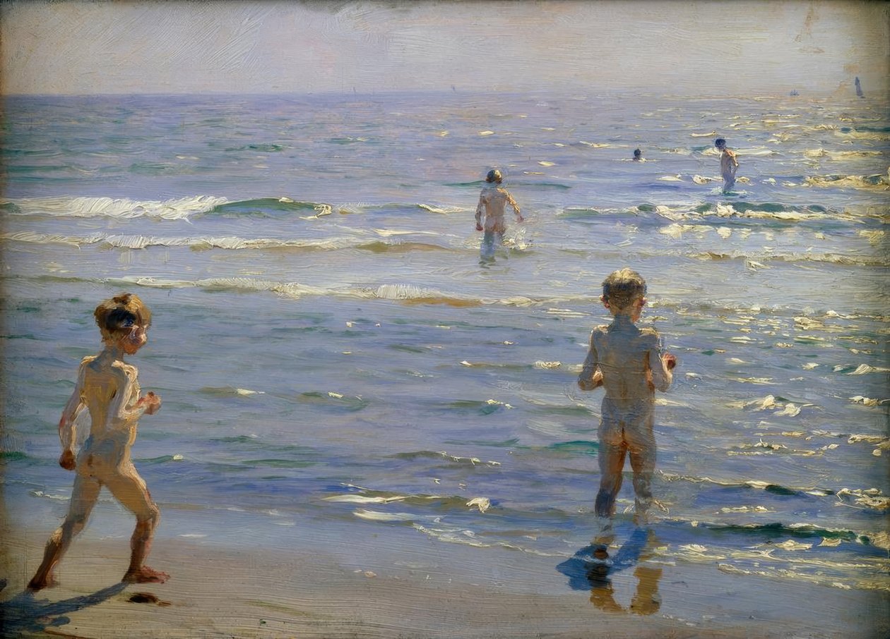 Fürdő fiúk. Napfény. Skagen alkotó: Peder Severin Krøyer