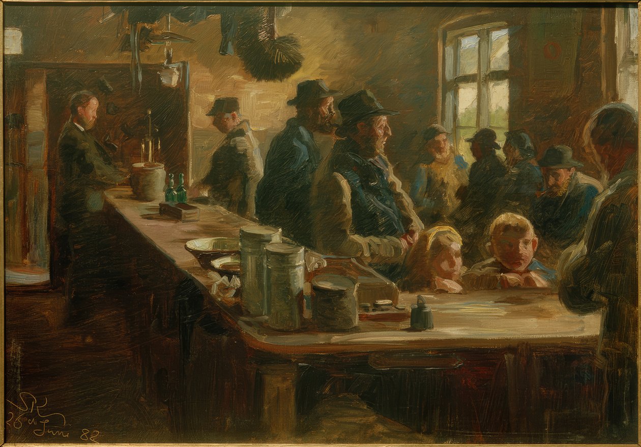 Az élelmiszerboltban, ha nem horgászunk alkotó: Peder Severin Krøyer
