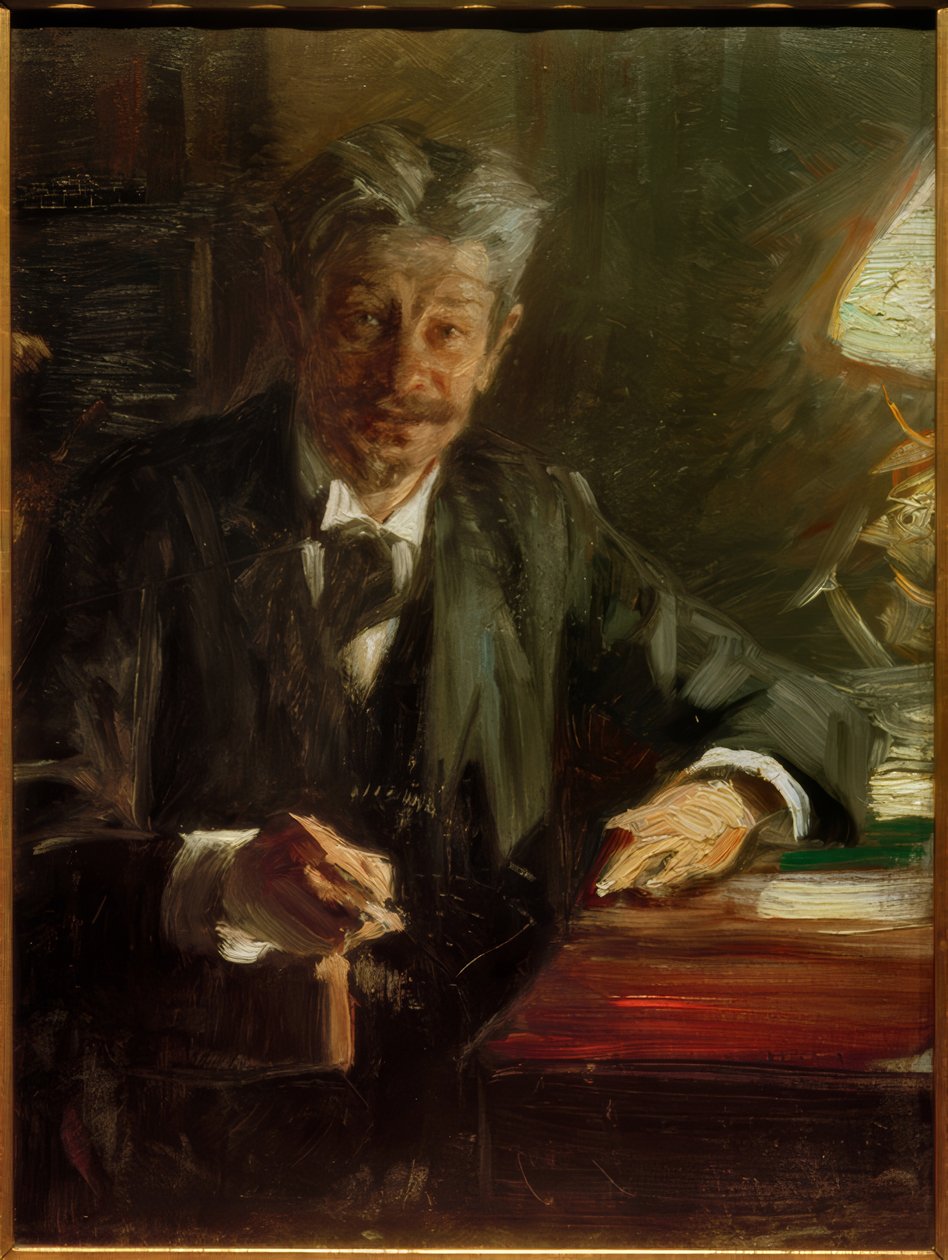 Georg Brandes kritikus és író portréja alkotó: Peder Severin Krøyer
