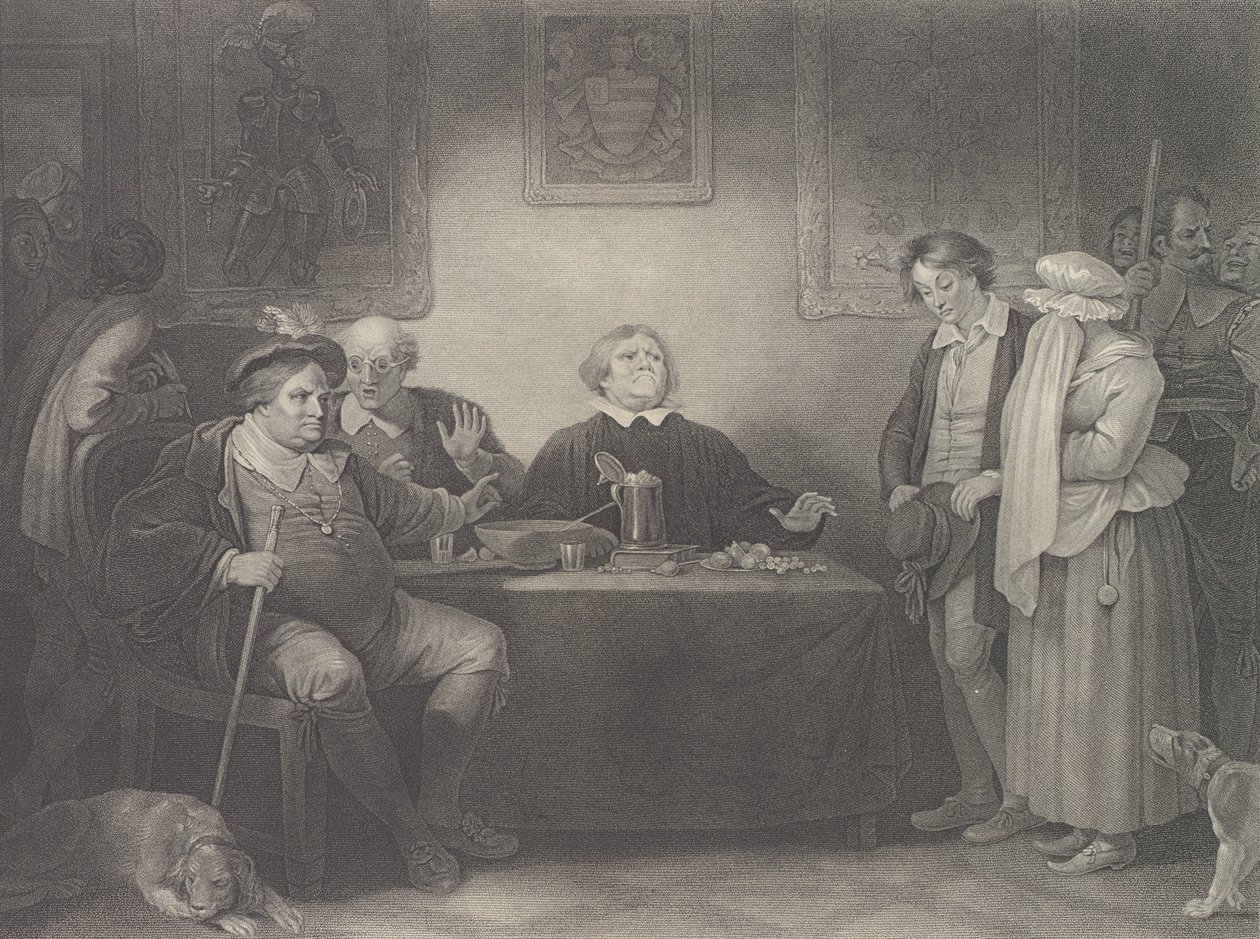 The Seven Ages, Fifth Age: The Justice Shakespeare, As You..., először 1801-ben adták ki, újra kiadták 1852-ben. alkotó: Peter Simon