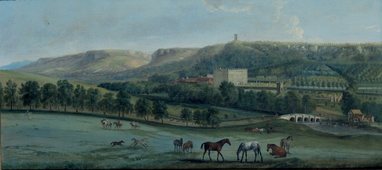 Chatsworth kilátása délnyugat felől (olaj, vászon) alkotó: Peter Tillemans