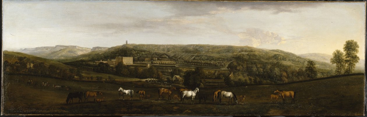Chatsworth kilátása délnyugat felől (olaj, vászon) alkotó: Peter Tillemans