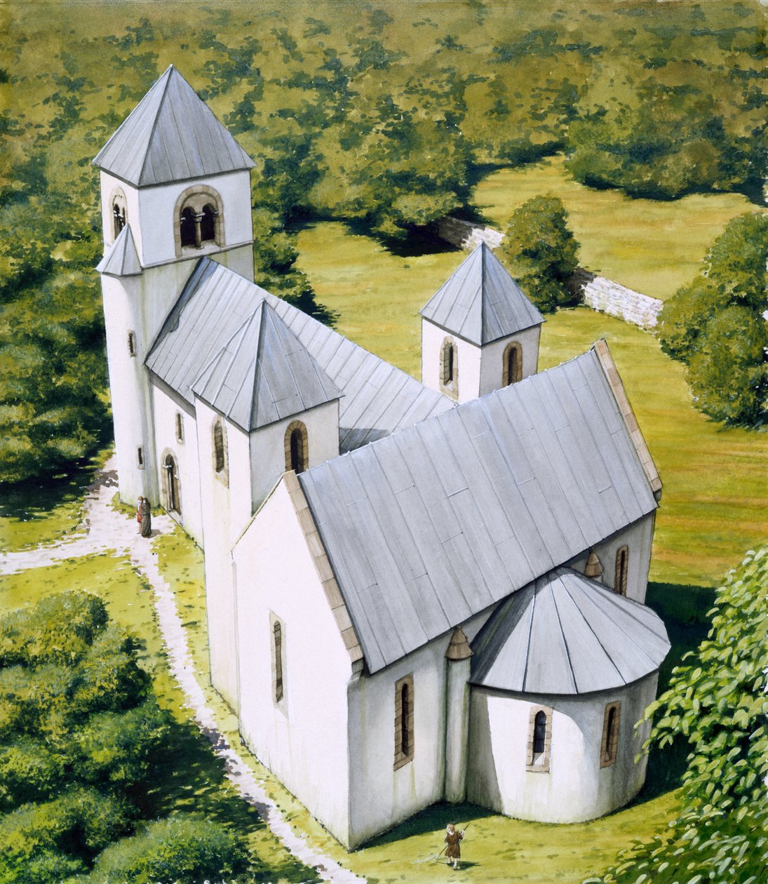 North Elmham Chapel, c1100, c1990-2010 alkotó: Peter Urmston