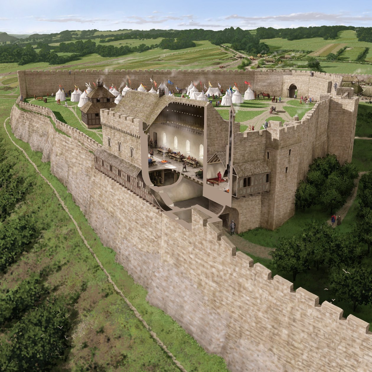 Richmond Castle, Richmond, Richmondshire, North Yorkshire, 2016. alkotó: Peter Urmston
