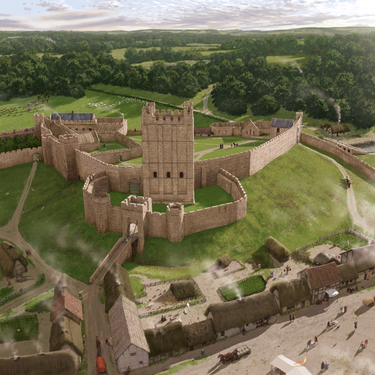 Richmond Castle, Richmond, Richmondshire, North Yorkshire, 2016. alkotó: Peter Urmston