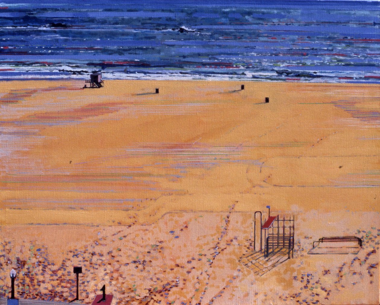 A strandról: Santa Monica, 2003 (olaj, vászon) alkotó: Peter Wilson