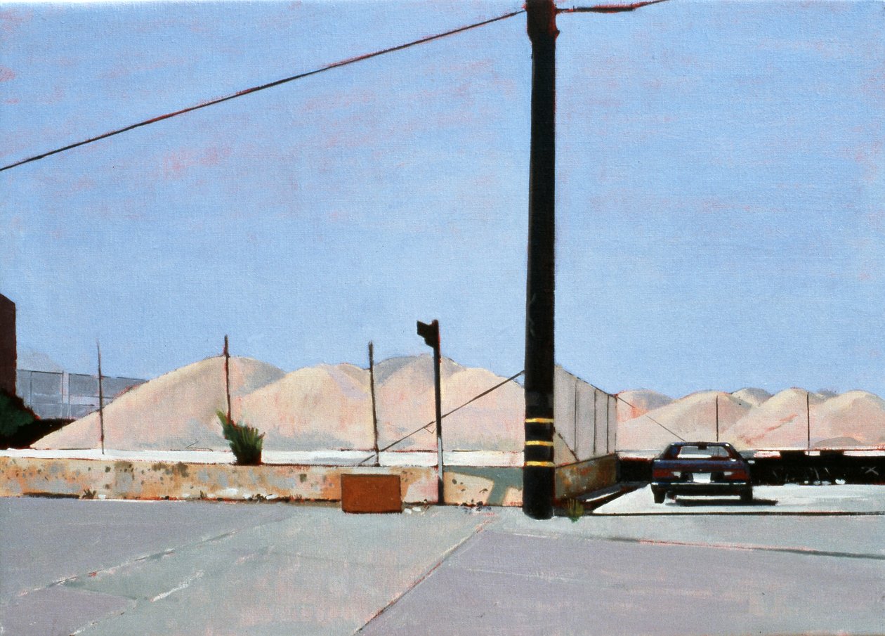 Gravel Piles Downtown LA, 2007 (olaj, vászon) alkotó: Peter Wilson