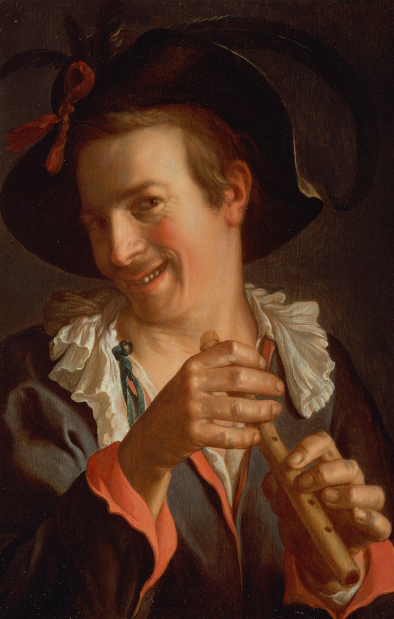 Fuvolát tartó bolond, 1623 (tábla) alkotó: Peter Wtewael