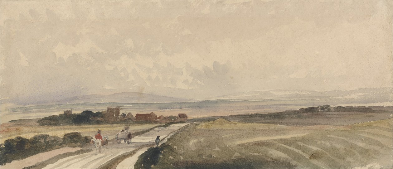 Yorkshire Road (akvarell és grafit papíron) alkotó: Peter de Wint