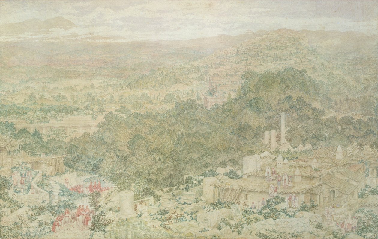 Bolton Abbey (toll, tinta és akvarell) alkotó: Peter de Wint