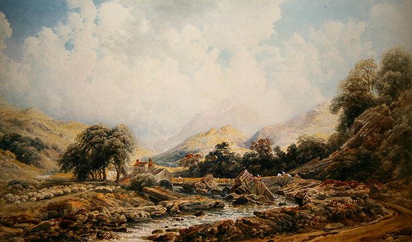 Brougham malom (akvarell papíron) alkotó: Peter de Wint