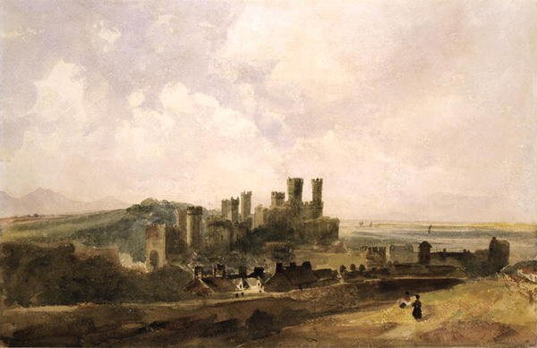 Caernarvon kastély (akvarell, papír) alkotó: Peter de Wint