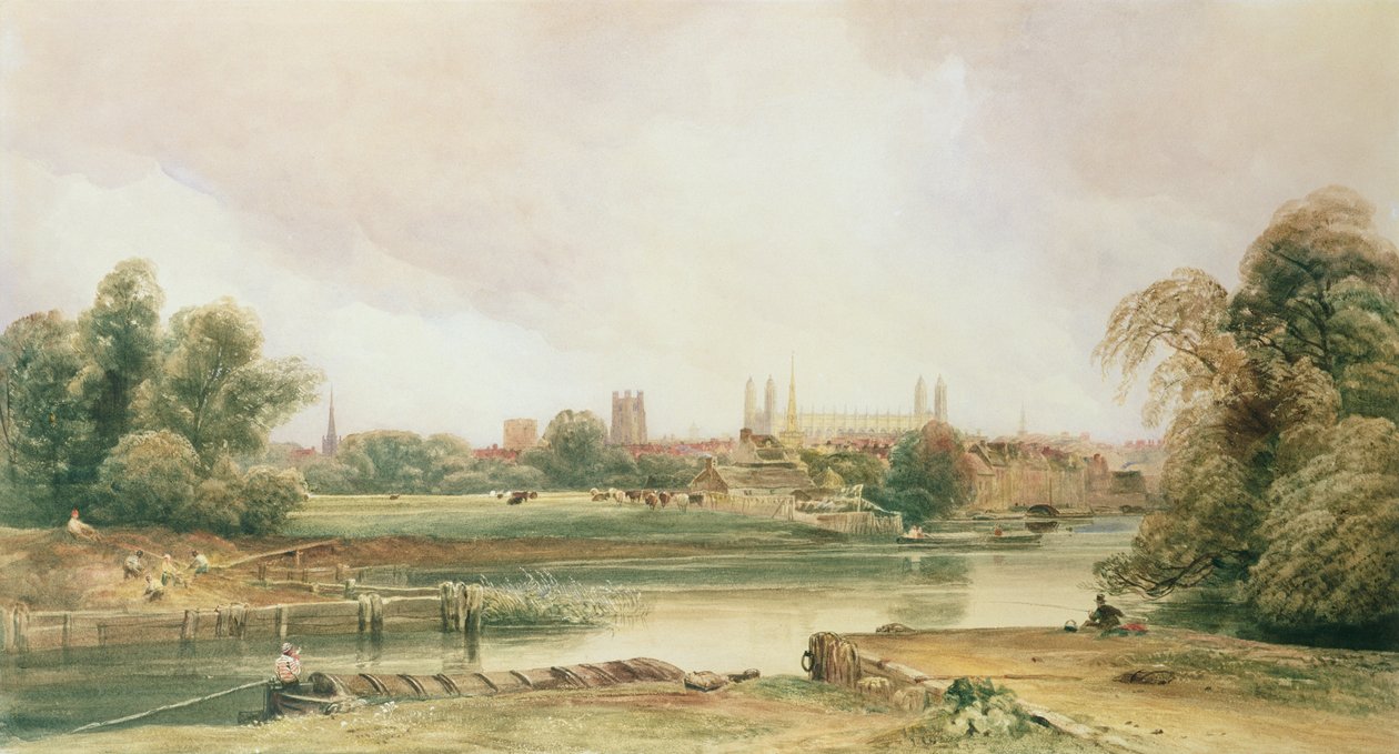 Cambridge (ceruza és akvarell, papír) alkotó: Peter de Wint