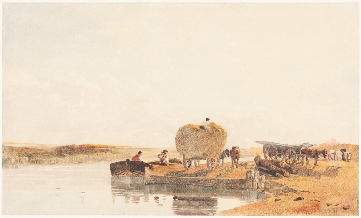 Este a Lincoln melletti Foss Dyke-nál alkotó: Peter de Wint