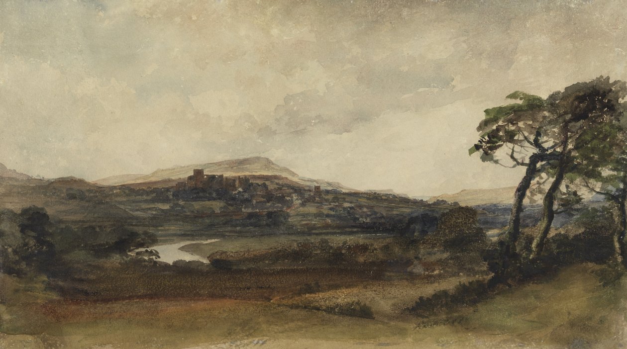 Middleham, Yorkshire (akvarell grafit felett testfestékkel papíron) alkotó: Peter de Wint