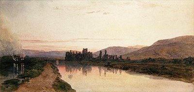 Neath Abbey, Glamorganshire, Este (akvarell papíron) alkotó: Peter de Wint