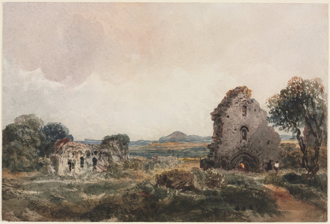 Neath Abbey, c. 1840-es évek. alkotó: Peter de Wint