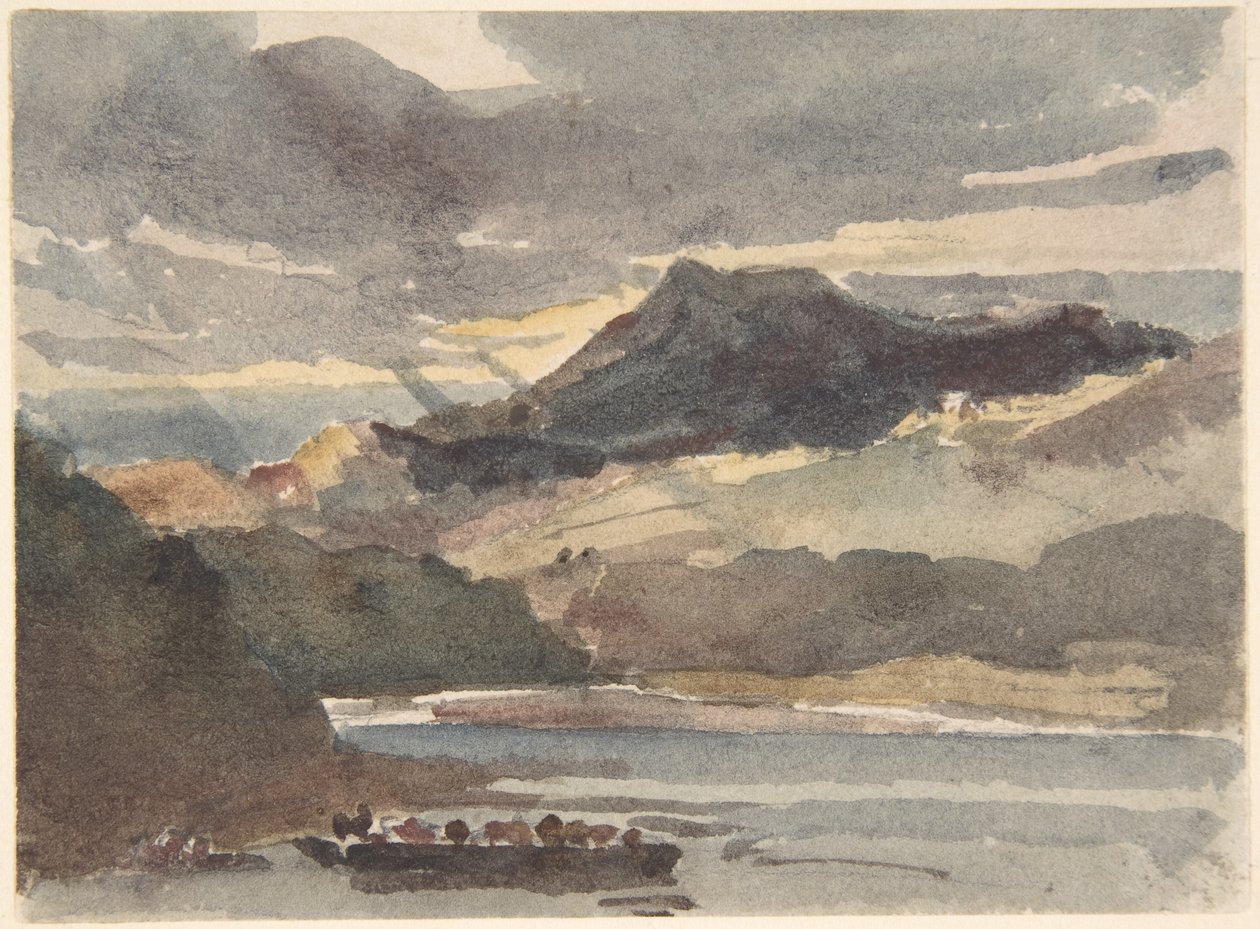 Tanulmány „A komp” című műhöz - Snowdon Llyn Padran felől, Észak-Wales alkotó: Peter de Wint