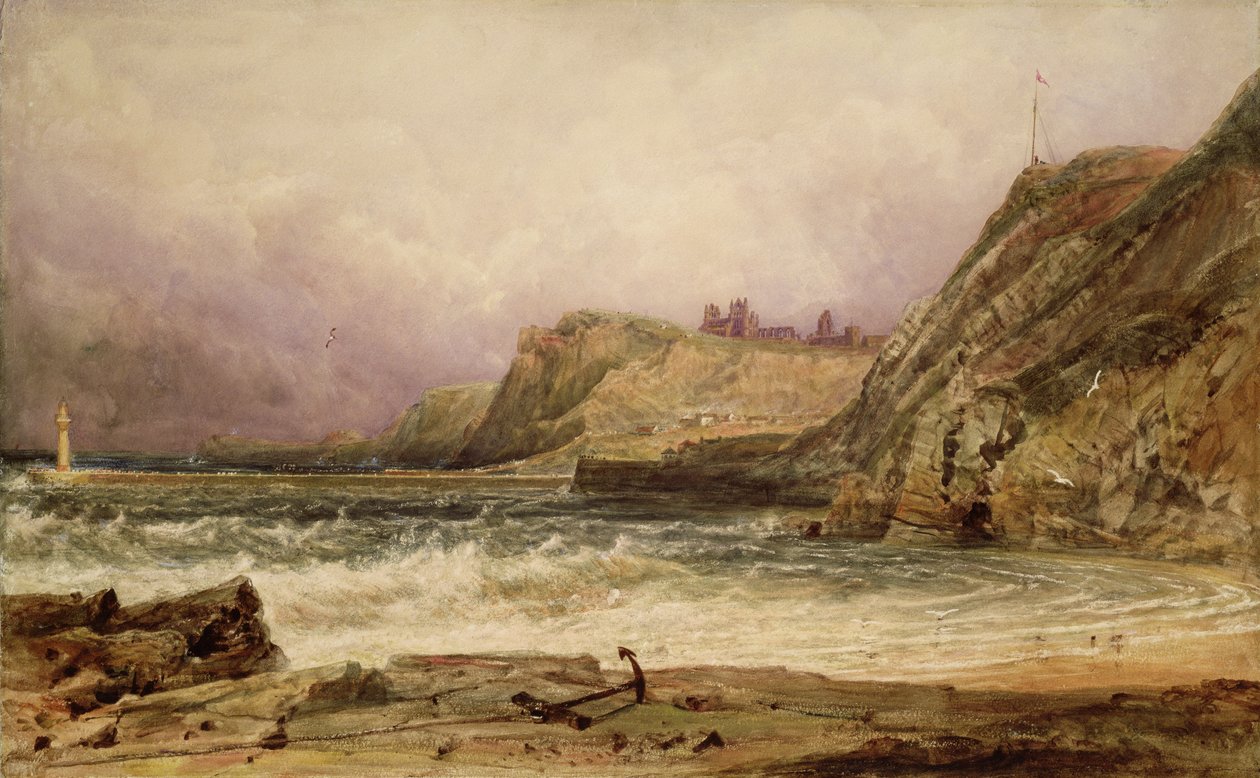 Whitby (ceruza és akvarell) alkotó: Peter de Wint