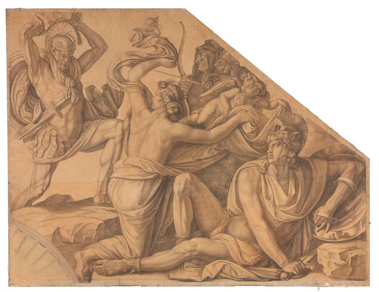 Aphrodite schützt Paris gegen Menelaos alkotó: Peter von Cornelius