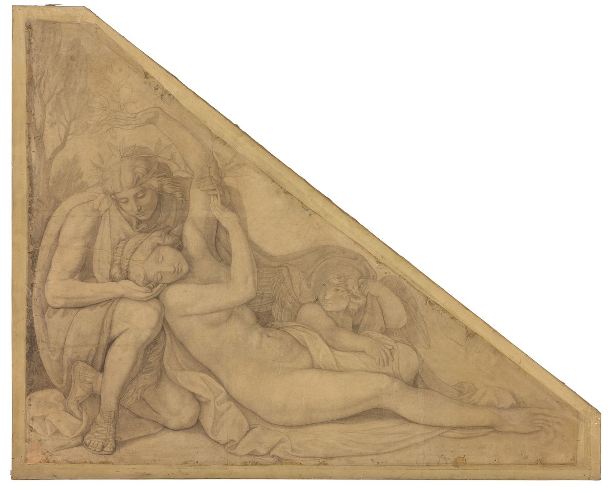 Apoll und Daphne. Karton zu den Deckenbildern der Münchner Glyptothek alkotó: Peter von Cornelius