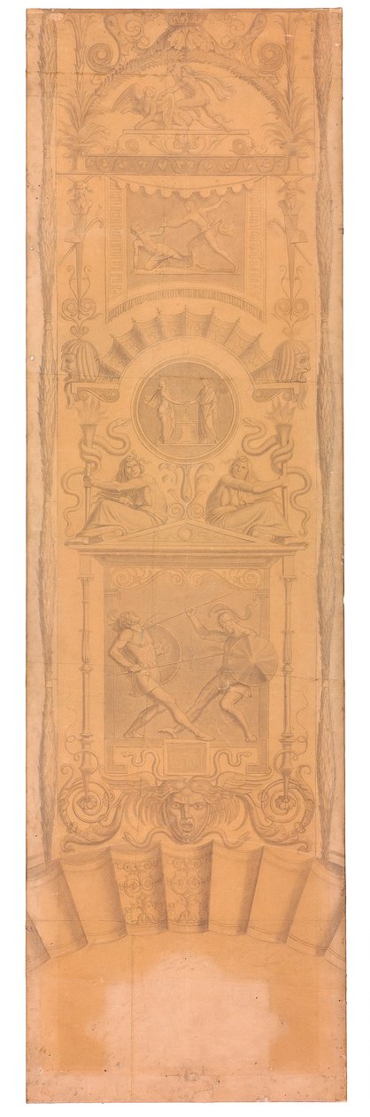 Arabeske mit Darstellungen des Ödipus, des Eteokles und Polyneikes alkotó: Peter von Cornelius