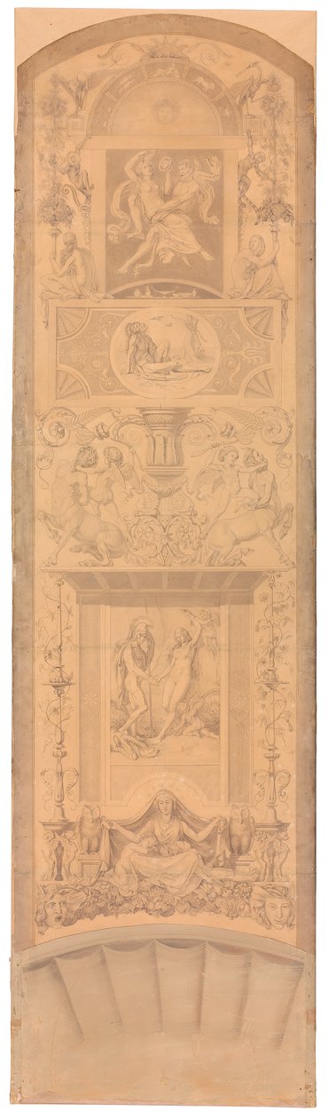 Arabeske mit Darstellungen des Raubes der Persephone, des verwundeten Philoktet und der Befreiung der Andromeda alkotó: Peter von Cornelius
