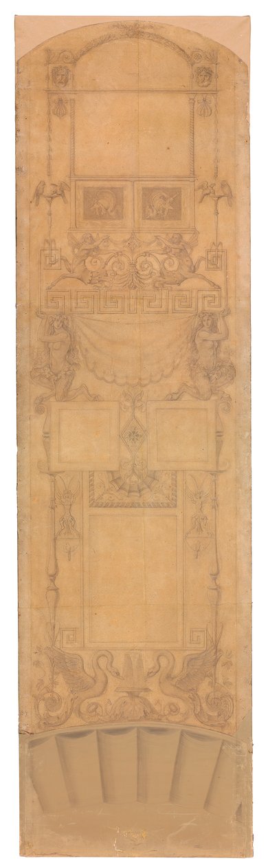 Arabeske mit Mischwesen, (Bildfelder nicht ausgeführt) alkotó: Peter von Cornelius