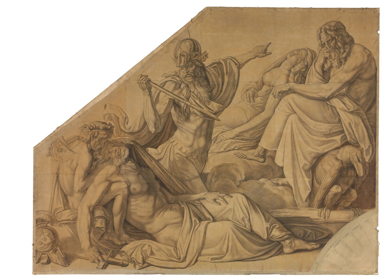 Der Traum des Agamemnon. Karton zu den Deckenbildern der Münchner Glyptothek alkotó: Peter von Cornelius