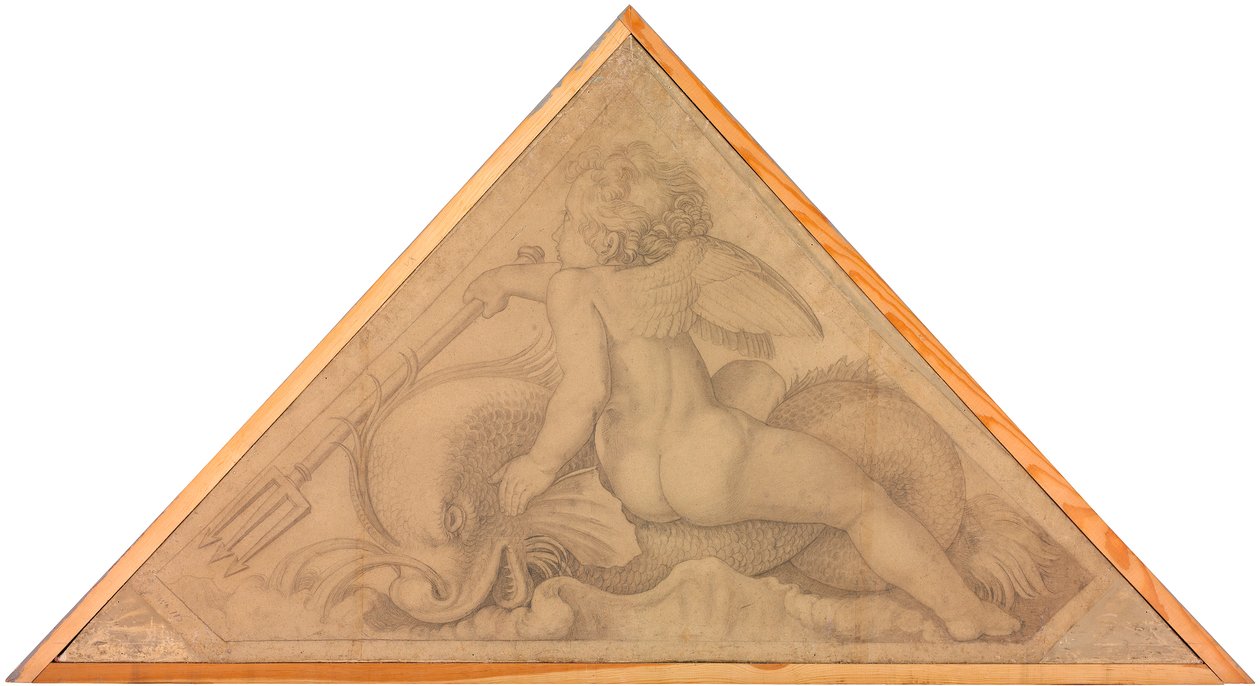 Eros mit dem Delphin / Element des Wassers alkotó: Peter von Cornelius
