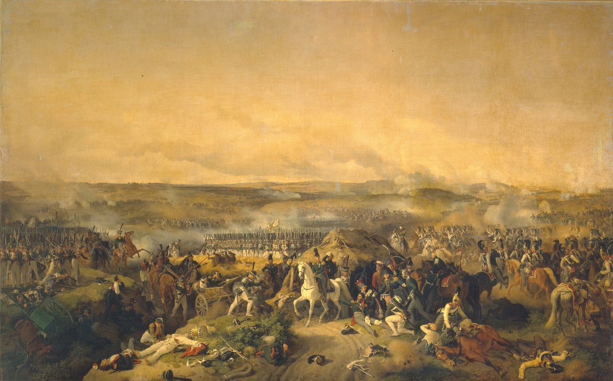A borodinói csata 1812. augusztus 26-án, 1843 alkotó: Peter von Hess