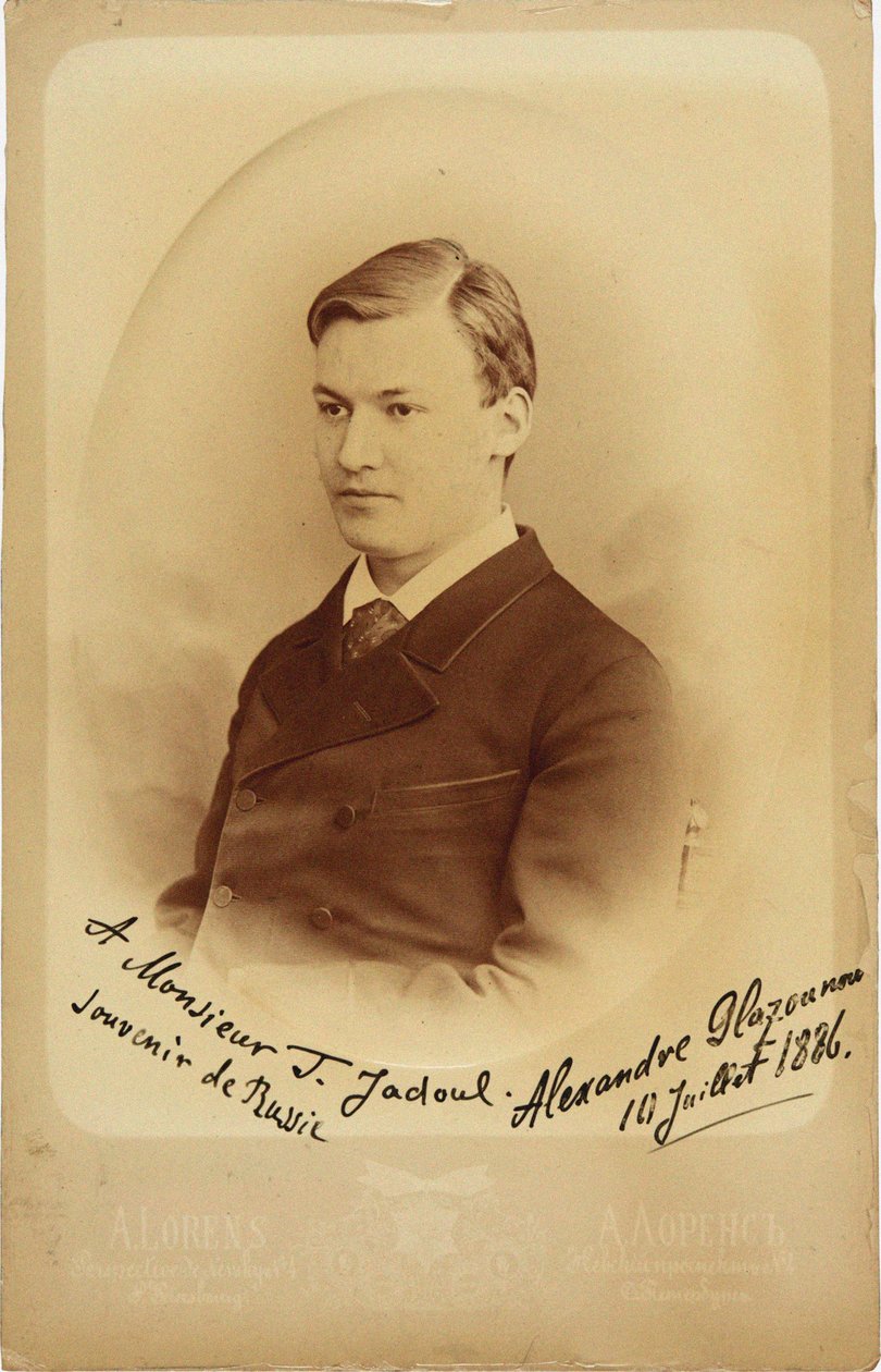 Alekszandr Glazunov zeneszerző portréja 1865-1936, 1886. alkotó: Petersburg . Photo studio Alfred Lorens