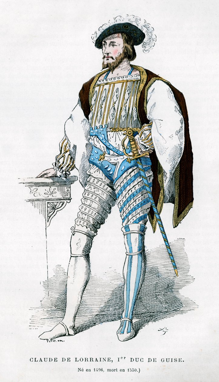 Claude de Lorraine, Guise 1. hercege, 16. század 1882-1884 alkotó: Petit