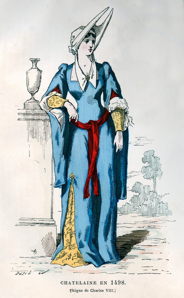 VIII. Károly korabeli francia udvarhölgy, 1498 1882-1884. alkotó: Petit