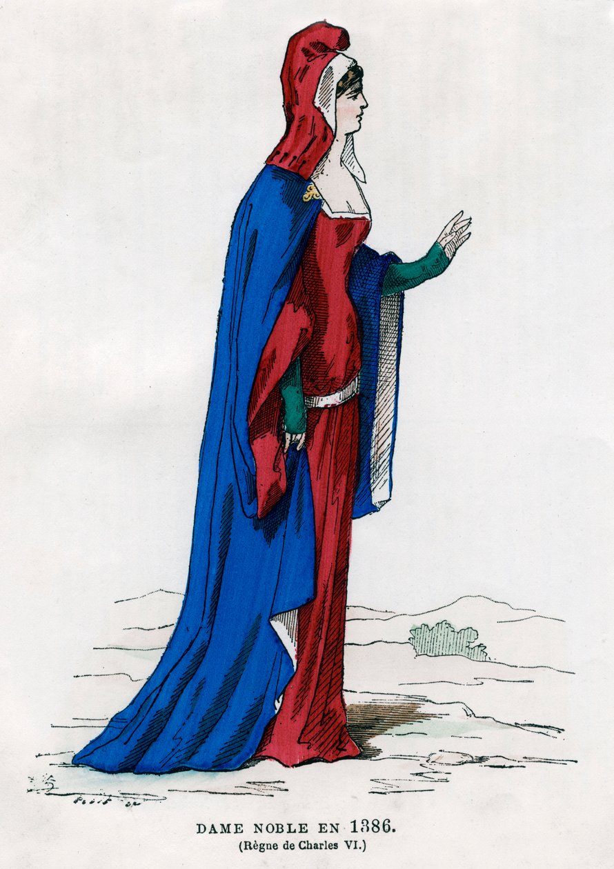 VI. Károly korabeli nemesasszony, 1386 1882-1884 alkotó: Petit