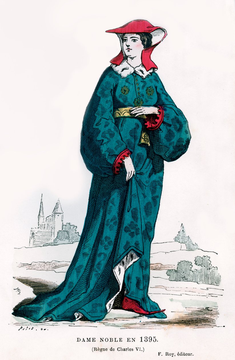 VI. Károly korabeli nemesasszony, 1395 1882-1884 alkotó: Petit
