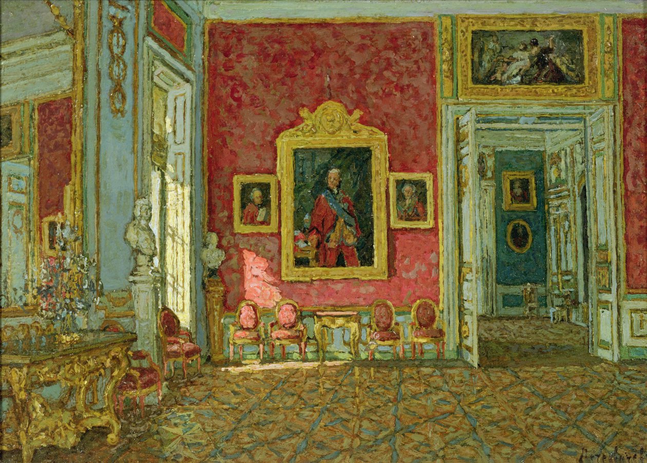 A Kuskovo-palota lila szalonja, 1915 körül (olaj, vászon) alkotó: Petr Ivanovic Petrovichev