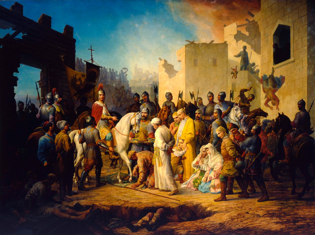 IV. Iván cár meghódítja Kazánt 1552-ben, 1894-ben alkotó: Petr Mikhailovich Shamshin