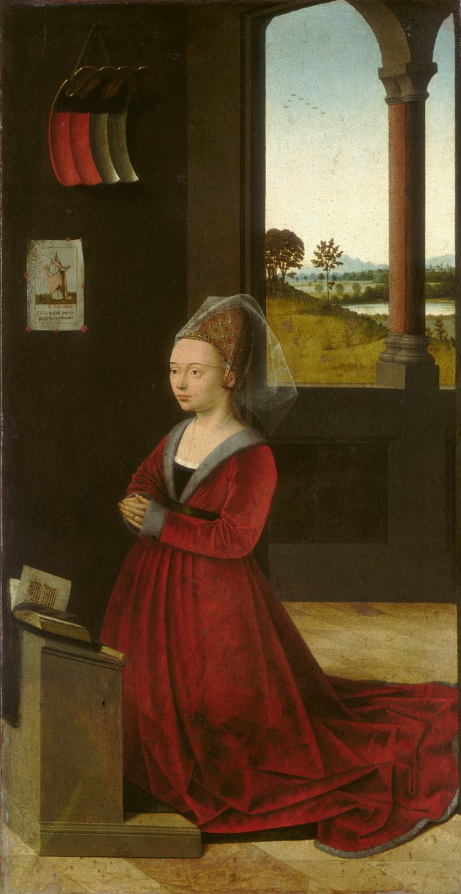 Egy adományozó női portré, 1455 körül alkotó: Petrus Christus