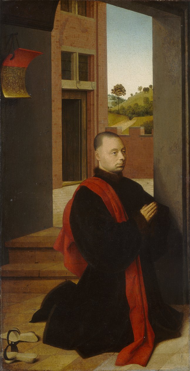 Férfi adományozó portréja, 1455 körül alkotó: Petrus Christus