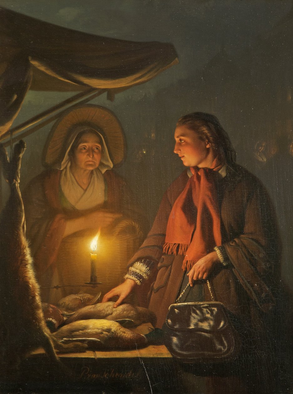 A Baromfibódé, 1845-55 körül alkotó: Petrus van Schendel