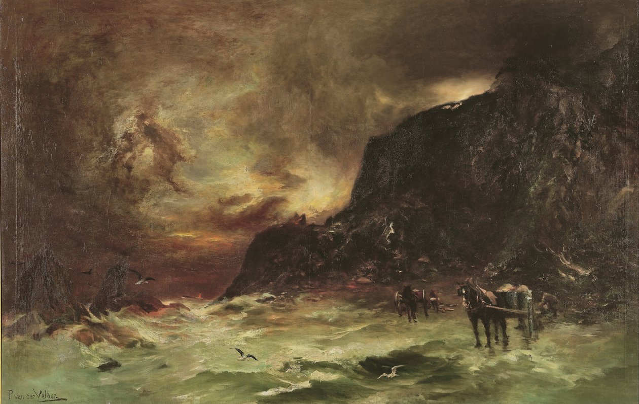 Vihar a Wellington Headsben alkotó: Petrus van der Velden