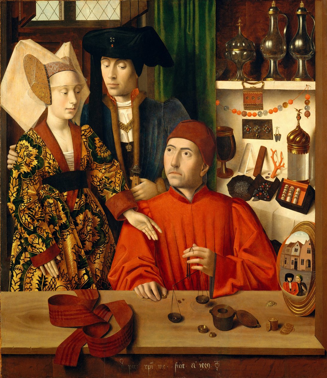 Egy ötvös a boltjában, 1449. alkotó: Petrus Christus